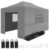 LifeGoods Partytent - 3x4.5 M - Zijwanden - Easy Up - Opvouwbaar - Waterdicht - Draagtas Met Wieltjes - Donkergrijs -Gardena Winkel 1200x1200 536