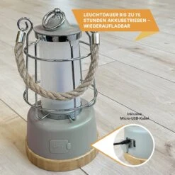 Skandika Kiruna LED-Lamp – Tentlampen – Campinglampen – Buiten Lantaarn – Buitenverlichting – Buiten Lamp - Retro Outdoor Camping Lamp Met Powerbank, Traploos Dimbaar, Draadloos, Oplaadbare Batterij, USB, Warm En Koud Wit, 75h Lichtduur – Beige -Gardena Winkel 1200x1200 54