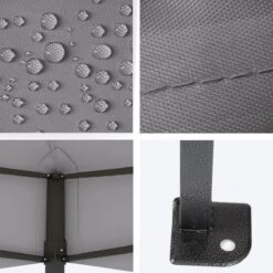 LifeGoods Partytent - 3x4.5 M - Zijwanden - Easy Up - Opvouwbaar - Waterdicht - Draagtas Met Wieltjes - Donkergrijs -Gardena Winkel 1200x1200 542