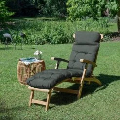 Beautissu Deckchair Kussen 200x50x8 Cm - Ligstoelkussen Antraciet - Matraskussen Voor Hangmatten En Tuin-/terrasstoelen - Flair DC -Gardena Winkel 1200x1200 547