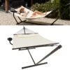 Vita5 Hangmat Met Standaard En Spreidstok – 2 Persoons – Incl. Bekerhouder - Afneembaar Kussen – Uv-bestendig – Beige -Gardena Winkel 1200x1200 560