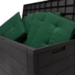 Merkloos Woody Tuin Opbergbox - 324 Liter 45x120x60 Cm - Tuinkussenbox - Antraciet/bruin -Gardena Winkel 1200x1200 583