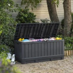 Keter Kentwood Opbergbox - 128x53.6x59 Cm - 350 L - Grafiet -Gardena Winkel 1200x1200 621