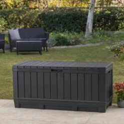 Keter Kentwood Opbergbox - 128x53.6x59 Cm - 350 L - Grafiet -Gardena Winkel 1200x1200 622