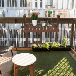 Relaxdays Balkontafel Inklapbaar - Klaptafel Balkon - Tafel Reling - Hangtafel Hout -Gardena Winkel 1200x1200 626