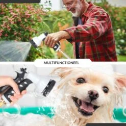 Buxibo - Wandslangenbox 20 Meter + 2 Meter - Tuinslang Met Haspel - 9 Sproei Standen - Slangenhouder 180° Draaibaar - Tuinslanghaspel Zwart+ Gratis Sproeier - Zwart -Gardena Winkel 1200x1200 675