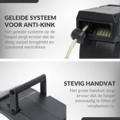 Buxibo - Wandslangenbox 20 Meter + 2 Meter - Tuinslang Met Haspel - 9 Sproei Standen - Slangenhouder 180° Draaibaar - Tuinslanghaspel Zwart+ Gratis Sproeier - Zwart -Gardena Winkel 1200x1200 679