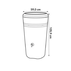 Elho Green Basics Regenton - Regenton - Living Black - Buiten - 200 Liter -Gardena Winkel 1200x1200 707