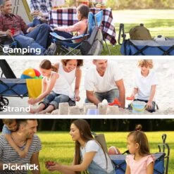 LifeGoods Bolderkar - Opvouwbaar - Tot 120KG - 103L - Extra Draagtas En Duwstang - Wasbaar Polyester - 98x45cm - Blauw/Grijs -Gardena Winkel 1200x1200 71