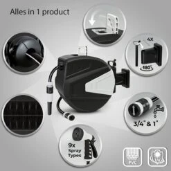 Sens Design Slanghaspel - Tuinslang Haspel - Automatisch - Zwart - 20m 15 Sens Design Slanghaspel - Tuinslang Haspel - Automatisch - Zwart - 20m -Gardena Winkel 1200x1200 737