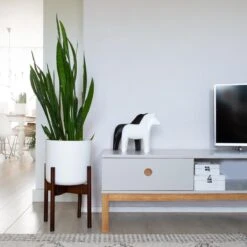 LifeGoods Planten Standaard - Uitschuifbare Bloempothouder - 20 Tot 30 Cm - Donker Bamboe -Gardena Winkel 1200x1200 799