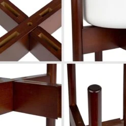 LifeGoods Planten Standaard - Uitschuifbare Bloempothouder - 20 Tot 30 Cm - Donker Bamboe -Gardena Winkel 1200x1200 801