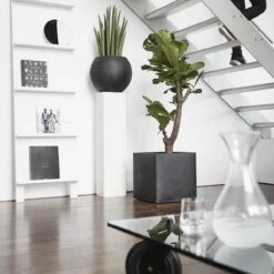 Capi Europe - Bloempot Vierkant Smooth NL - 50x50x50 - Zwart - Voor Binnen En Buiten - KBL904 -Gardena Winkel 1200x1200 825