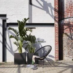 Capi Europe - Bloempot Vierkant Smooth NL - 50x50x50 - Zwart - Voor Binnen En Buiten - KBL904 -Gardena Winkel 1200x1200 826