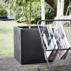 Capi Europe - Bloempot Vierkant Smooth NL - 50x50x50 - Zwart - Voor Binnen En Buiten - KBL904 -Gardena Winkel 1200x1200 832