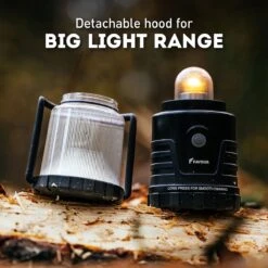 Favour L1061 Camping Lamp LED, 875 Lumen, IP64, Waterdicht, Draagbare Kampeerlamp, Tentlamp, Schokbestendig, 4 Verschillende Lichtmodi Incl Kaarslicht-modus, Afneembaar Deksel, Handig & Compact Formaat -Gardena Winkel 1200x1200 98