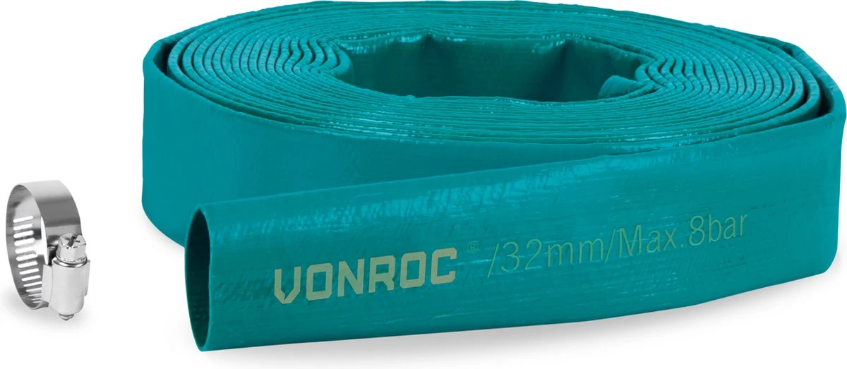 VONROC Dompelpomp Afvoerslang - Persslang - Plat – Universeel - 10m X 32mm 3 VONROC Dompelpomp Afvoerslang - Persslang - Plat – Universeel - 10m X 32mm