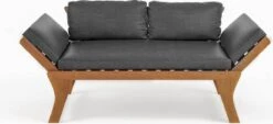 Loungebank Tuin FSC Antraciet – Makkelijk Verstelbaar Lounge Bank Balkon – Tuinbank Lounge Hardhout FSC – Perfecthomeshop -Gardena Winkel 1200x548