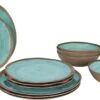 Bo-Camp Servies Halo - 12 Delig Melamine - Aqua -Gardena Winkel 1200x643