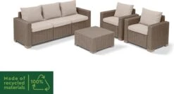 Allibert California Loungeset - 5 Personen - Cappuccino -Gardena Winkel 1200x648 1