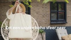 Vita5 Macramé Hangstoel - Voor Binnen En Buiten - Zonder Standaard - Incl. Kussen, Boekenvak En Beschermhoes - Tot 150kg - Beige 25 Vita5 Macramé Hangstoel - Voor Binnen En Buiten - Zonder Standaard - Incl. Kussen, Boekenvak En Beschermhoes - Tot 150kg - Beige -Gardena Winkel 1200x675 11