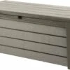 Keter Brushwood Opbergbox - Kussenbox - 455L - 145x69,7x60,3cm - Taupe -Gardena Winkel 1200x684