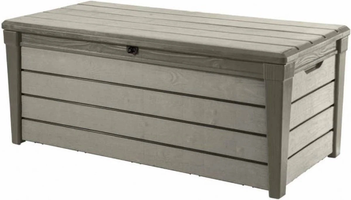 Keter Brushwood Opbergbox - Kussenbox - 455L - 145x69,7x60,3cm - Taupe 3 Keter Brushwood Opbergbox - Kussenbox - 455L - 145x69,7x60,3cm - Taupe