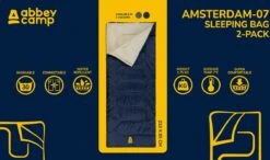Abbey Camp Slaapzak Amsterdam - 2-pack - Dekenmodel - 210 X 85 Cm - Grijs -Gardena Winkel 1200x711