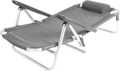Bo-Camp Beach Chair - Monaco - Aluminium - Grijs -Gardena Winkel 1200x715