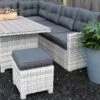 Merkloos Rivièra Original | Loungeset Hoekset Dining Set Tuinset | Wicker | Hoekbank, Hoge Tuintafel, 2 Hockers | 6 Zitplaatsen -Gardena Winkel 1200x725