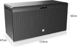 Prosperplast Opbergbox Met Deksel – Waterdicht Wielen 290 L -Antraciet -Gardena Winkel 1200x732