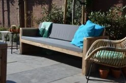 Wood4you - Tuinbank - Ameland - 'Doe Het Zelf' Bouwpakket Steigerhout 152Lx72Hx57D Cm - Incl Kussen -Gardena Winkel 1200x794 15