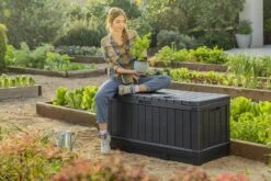 Keter Kentwood Opbergbox - 128x53.6x59 Cm - 350 L - Grafiet -Gardena Winkel 1200x800 103