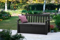 Keter Eden Garden Bench Opbergbank - 265L - 140x60x84cm - Zwart/Grijs -Gardena Winkel 1200x800 57