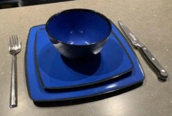 Camping Servies - 12 Delig – 100% Melamine Servies Set – Campingservies – Melamine Servies - Blue Ocean -Gardena Winkel 1200x806