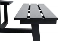MaximaVida Vierkante Aluminium Picknicktafel Dex 215 Cm Zwart - Lage Instap -Gardena Winkel 1200x838