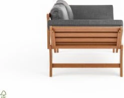 Loungebank Tuin FSC Antraciet – Makkelijk Verstelbaar Lounge Bank Balkon – Tuinbank Lounge Hardhout FSC – Perfecthomeshop -Gardena Winkel 1200x942