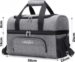 Lifewit 20L Koeltas | 20 Liter | Opvouwbaar | Koelbox-Koeltas | Isolatietas/ Picknicktas Voor Levensmiddelen / Grijs -Gardena Winkel 1200x982