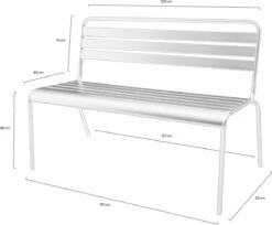 MaximaVida Metalen Tuinbank Max 120 Cm Olijfgroen -Gardena Winkel 1200x992