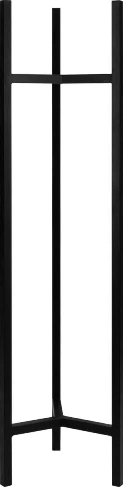 QUVIO Plantenstandaard Inclusief Pot - Staande Plantenbak - Metaal - Plantenbak - Plantenhouders - Planten Zuilen - Voor Buiten - Bloempot - 22 X 22 X 90 Cm - Zwart -Gardena Winkel 304x1200