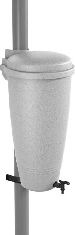 Elho Green Basics Rain Catcher 33 - Regenton Voor Balkonbuiten - Ø 33.5 X H 73.5 Cm - Grijs/Living Concrete -Gardena Winkel 386x1200 1