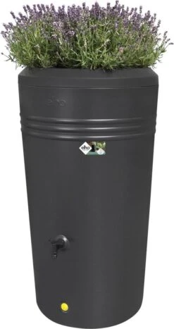 Elho Green Basics Regenton - Regenton - Living Black - Buiten - 200 Liter -Gardena Winkel 635x1200