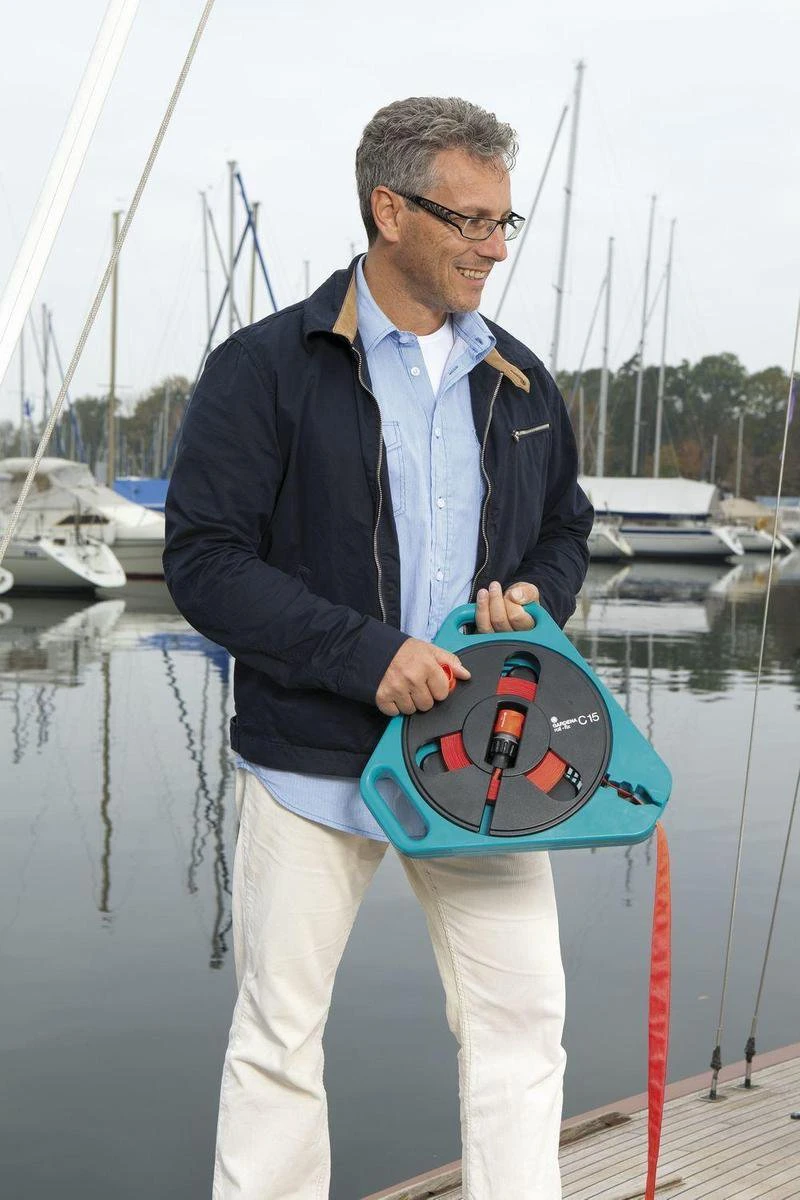 GARDENA Classic Draagcassette Roll-fix C15 Compleet - Inclusief 15 Meter Compact Slang 5 GARDENA Classic Draagcassette Roll-fix C15 Compleet - Inclusief 15 Meter Compact Slang - Afbeelding 3