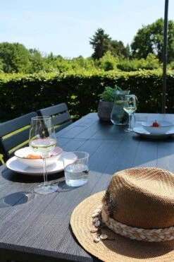 ERRO Vouwtafel - Houtlook - 180x74cm - Zwart -Gardena Winkel 800x1200 7