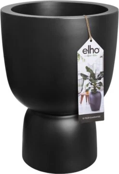 Elho Pure Coupe 41 - Bloempot Voor Binnen & Buiten - Ø 41.3 X H 57.9 Cm - Zwart/Zwart -Gardena Winkel 825x1200 4