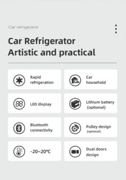 Alpicool 55L - Koelkast/vriezer - 12V-24V/230V - Compressor - APP - Voor Auto En Huis - Outdoor Camping Benodigdheden -Gardena Winkel 837x1200