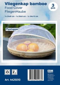 Voedselkap - Vliegenkapjes Bamboe Set 3 Stuks - Flystopper -Gardena Winkel 846x1200 2