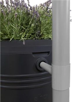 Elho Green Basics Regenton - Regenton - Living Black - Buiten - 200 Liter -Gardena Winkel 852x1200
