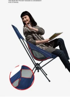 Lopoleis® Campingstoel – Campingstoel Opvouwbaar – Visstoel – Vouwstoel – Strandstoel – Inklapbaar – Lichtgewicht – Outdoor Stoel - Hoge Rugleuning -Gardena Winkel 868x1200 1