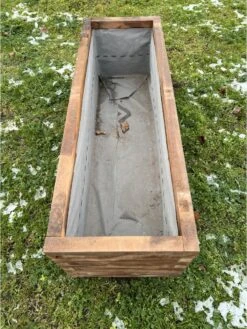 AMISHOUT - Plantenbak Van Balkjes 120x40x40 Cm - Bruin -Gardena Winkel 902x1200 1